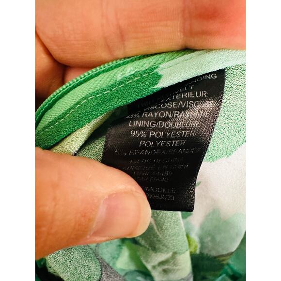 AFRM Electric Green Floral Print 70s Psychedelic High Waist A-Line Deren SkirtXS - Picture 14 of 16